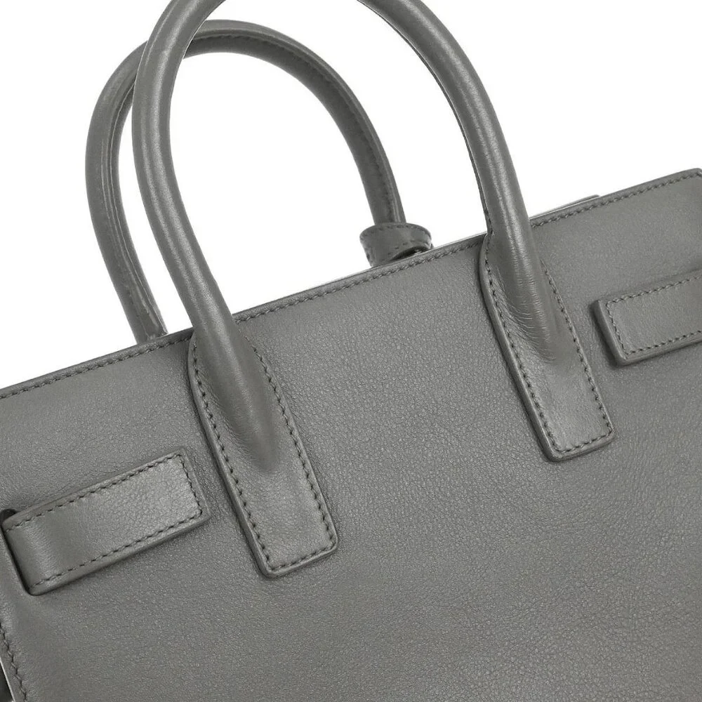 Saint Laurent Gray Calfskin Sac de Jour 2way Handbag YSL398711.0816 145975 - Picture 10 of 10
